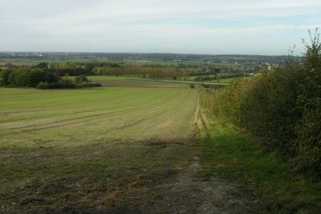 Looking back to Wye and the Stour Valley