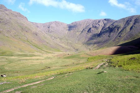 Black Sail Pass path leads on to Mosedale