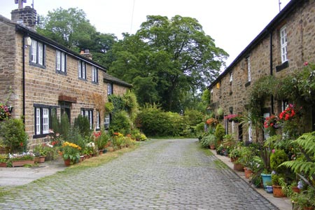 Cottages in the pretty village of Barley