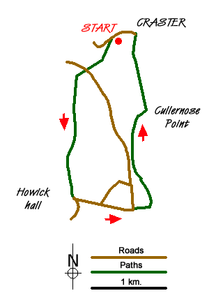 Route Map - Howick & Cullernose Point
 Walk