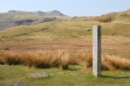 The Three Shire Stone, Wrynose Pass
