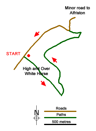 Route Map - High and Over White Horse Walk