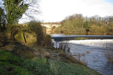 Weir on the River Wharfe near Tadcaster