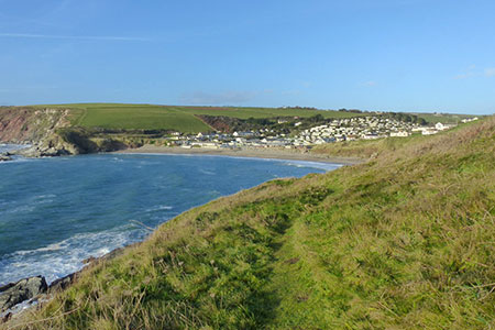 Challaborough and its beach from Warren Point near Bigbury-on-Sea, Devon