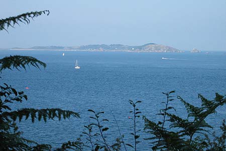 The island of Herm seen from Guernsey
